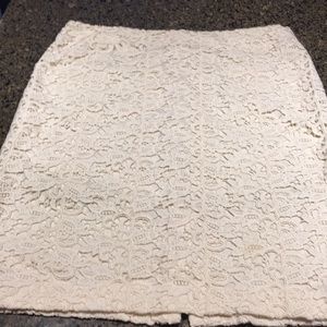 Beautiful ivory fully lined lace skirt